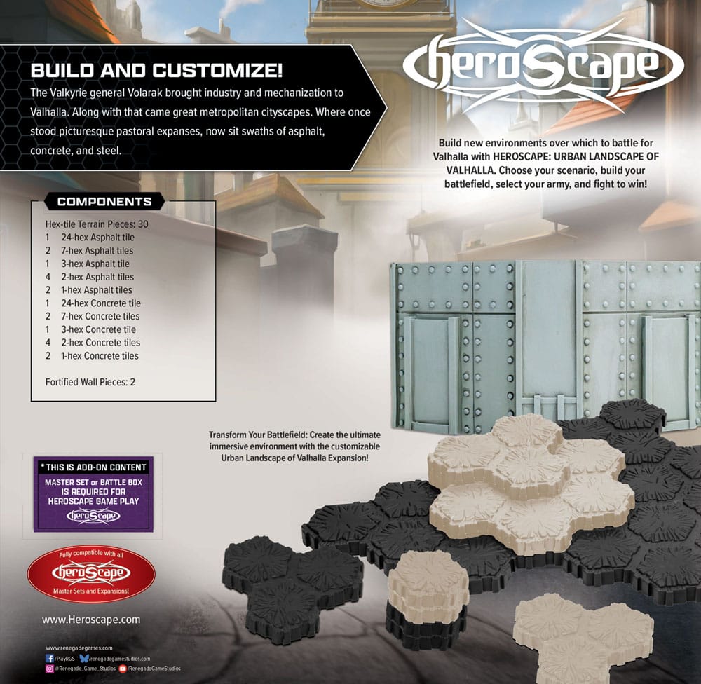 Heroscape Terrain Expansion The Urban Landscape of Valhalla *English Version* 0810011728851