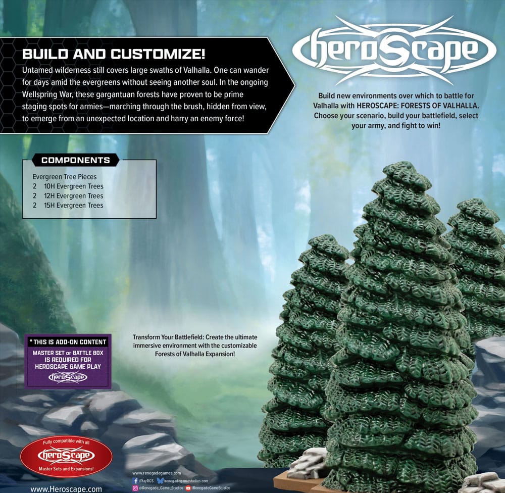 Heroscape Terrain Expansion Forests of Valhalla *English Version* 0810011728905