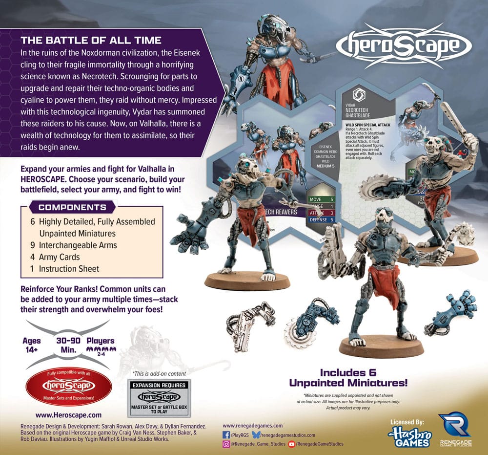 Heroscape Army Expansion Age of Annihilation Upgraded Necrotech Reavers (Common) *English Version* 0810011728967