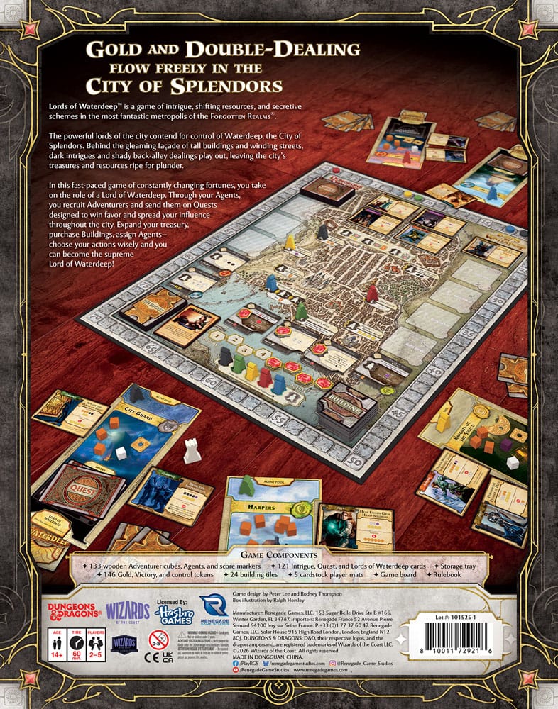 Dungeons & Dragons board game Lords of Waterdeep *English Version* 0810011729216