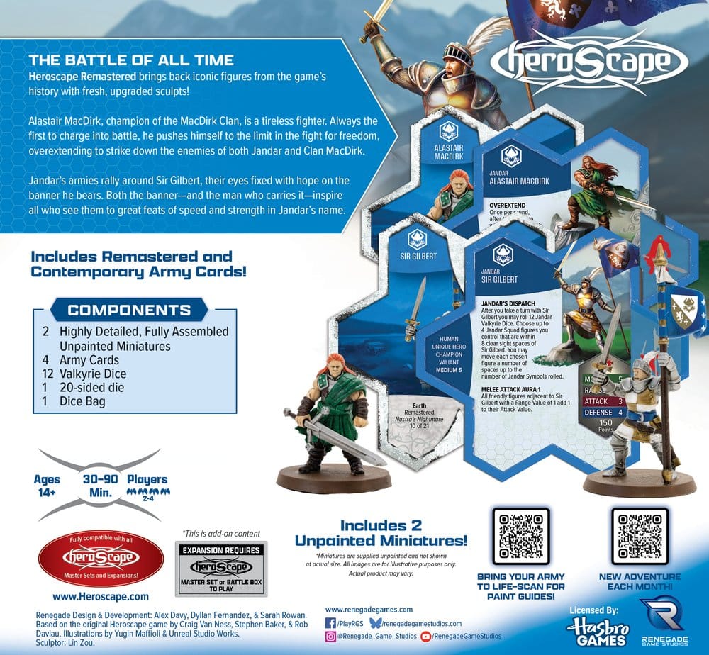Heroscape Board Game Army Expansion Champions of Jandar Remastered *English Version* 0810011729735