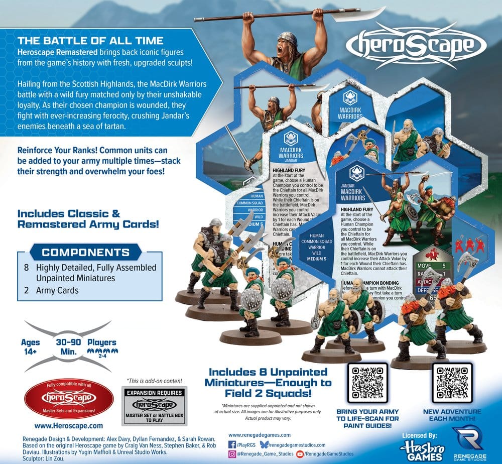 Heroscape Board Game Army Expansion MacDirk Warriors Remastered *English Version* 0810011729773