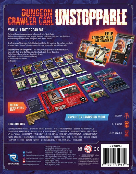Dungeon Crawler Carl Board Game Unstoppable *English Version* 0810011729889
