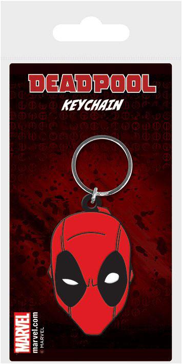 Marvel Comics Rubber Keychain Deadpool Face 6 5050293385563