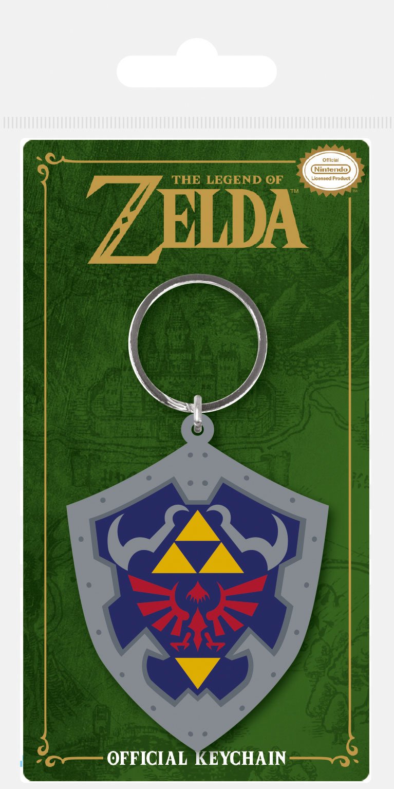 Legend of Zelda Rubber Keychain Hylian Shield 6 cm 5050293386980