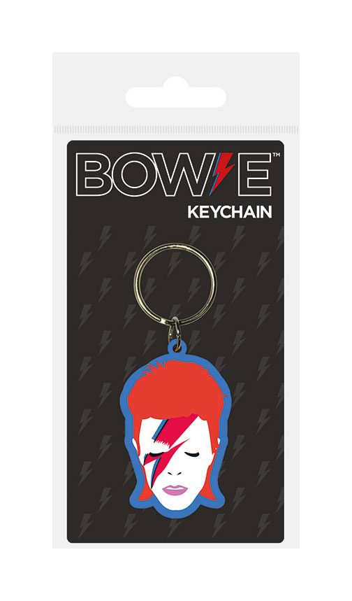 David Bowie Rubber Keychain Aladdin Sane 6 cm 5050293389233