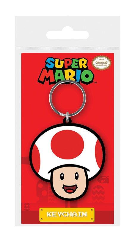 Super Mario Rubber Keychain Toad 6 Cm - Amuzzi