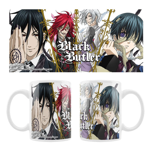 Black Butler Ceramic Mug Sebastian, Grell, Ash, Ciel 8720828183519