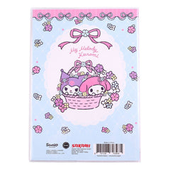 Sanrio Notebook Kuromi & My Melody Pastel Flower Holographic Checkered 8721126703935