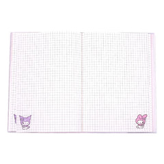 Sanrio Notebook Kuromi & My Melody Pastel Flower Holographic Checkered 8721126703935