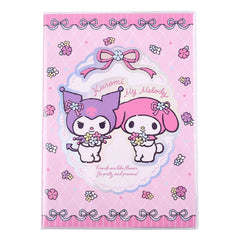Sanrio Notebook Kuromi & My Melody Pastel Flower Holographic Checkered 8721126703935