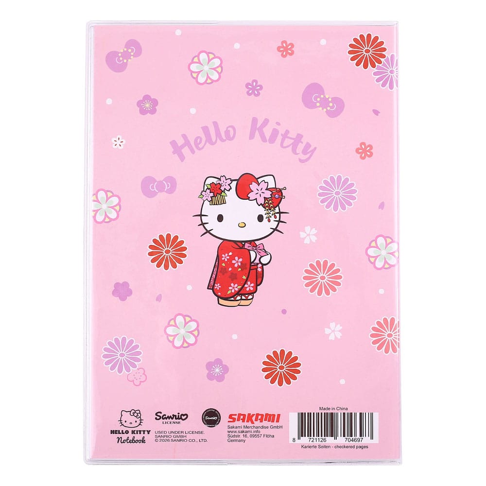 Sanrio Notebook Hello Kitty Kimono Holographic Checkered 8721126704697