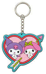 Sanrio Rubber Keychain Kuromi & My Melody 6 cm 8721126705083