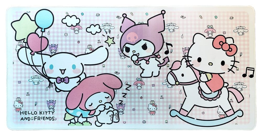 Sanrio Pink Black Party Series XXL Mousepad Hello Kitty & Friends Infant Style 8721126705120