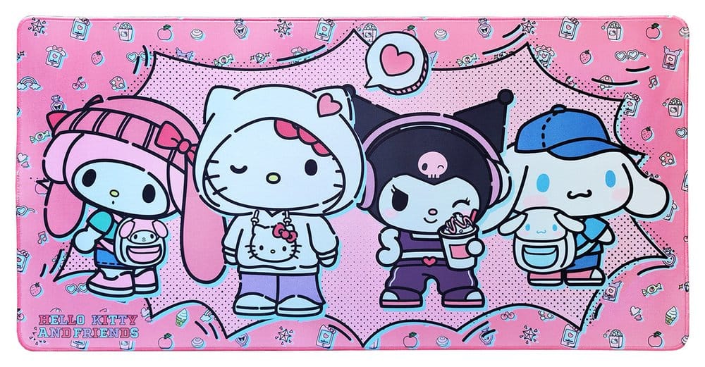 Sanrio Pink Black Party Series XXL Mousepad Hello Kitty & Friends Pop 8721126705199