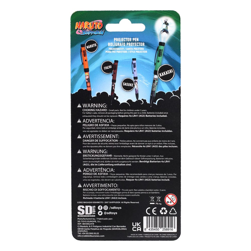 Naruto Shippuden Pen with Light Projector Kakashi 8435450258916