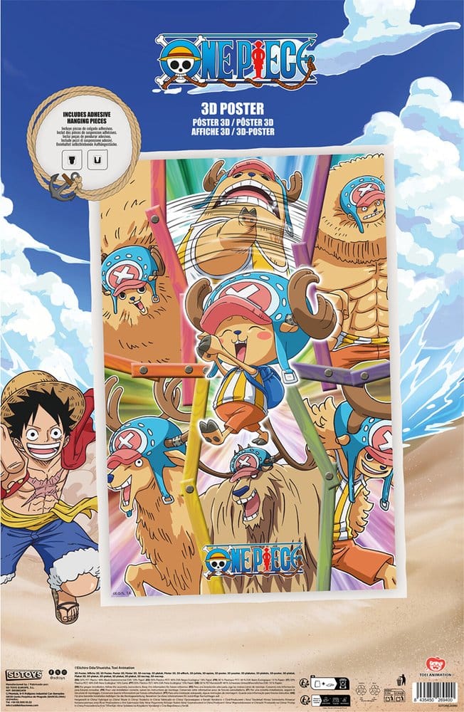 One Piece 3D Poster Chopper 38 x 58 cm 8435450269400