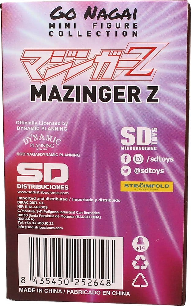 Mazinger Z Go Nagai Collection Figure Mazinger Z 8 cm 8435450252648