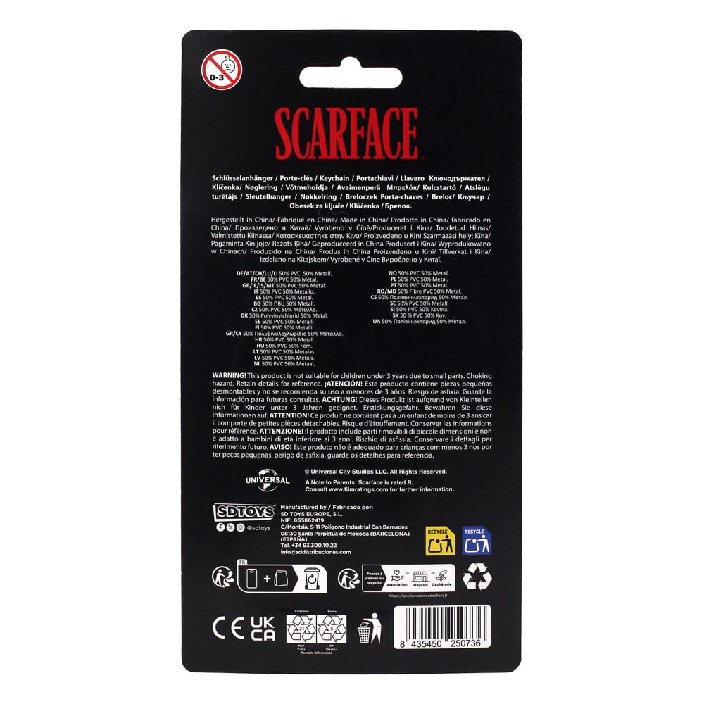Scarface Keychain The World is Yours 2 cm 8435450250736