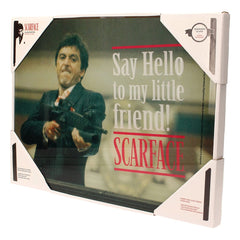 Scarface Glass Poster Say Hello 40 x 30 cm 8436535275965