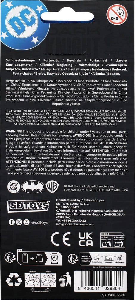 Batman Metal Key Ring Logo 8436541029804