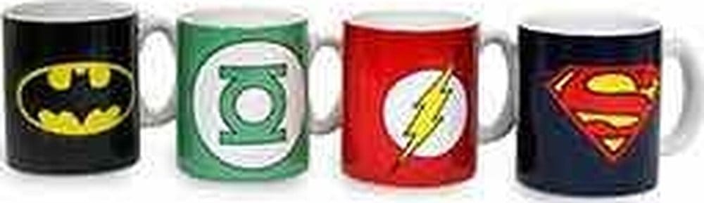 DC Comics Ceramic Mini Coffee Mugs Logos 8 cm Set (4) 8436541029989