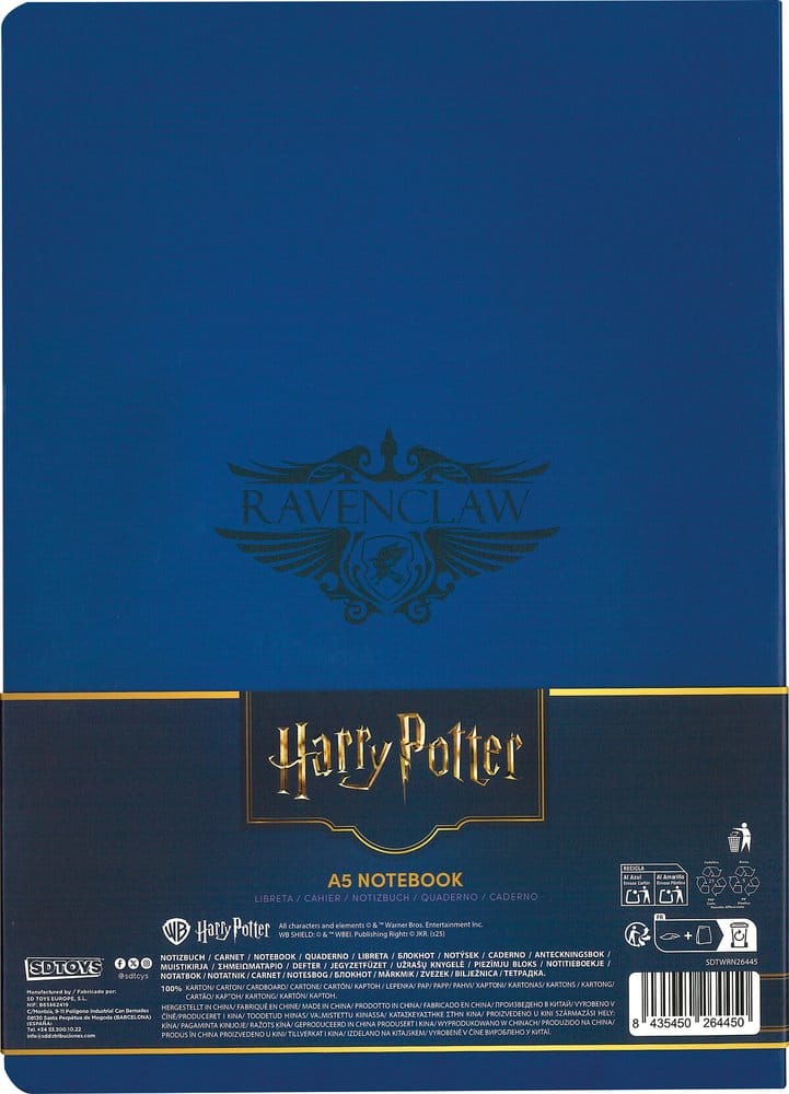 Harry Potter Softcover Notebook Ravenclaw 21 cm 8435450264450