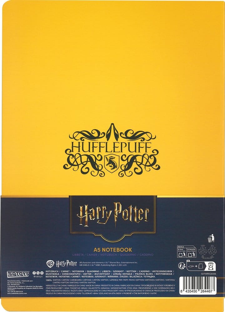 Harry Potter Softcover Notebook Hufflepuff 21 cm 8435450264467