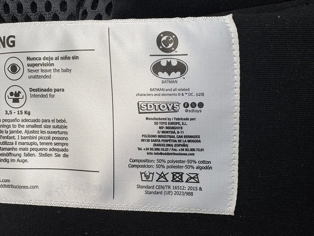 Batman Hero Carrier Baby Carrier DC Universe 27 cm 8435450271434