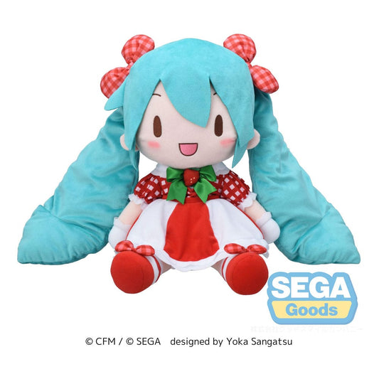 Character Vocal Series 01: Hatsune Miku Fuwa Petit Plush Figure Hatsune Miku x Love and Berry Dress Up and Dance! Lovely Strawberry 40 cm 4582733447742