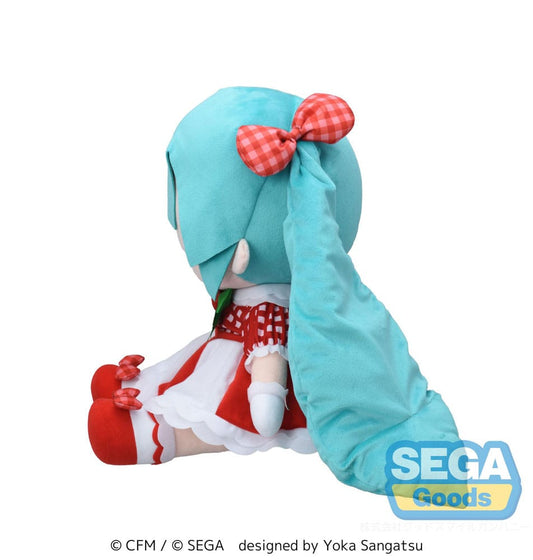 Character Vocal Series 01: Hatsune Miku Fuwa Petit Plush Figure Hatsune Miku x Love and Berry Dress Up and Dance! Lovely Strawberry 40 cm 4582733447742