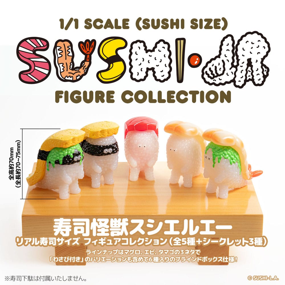 Original Character Mini Figures 1/1 Real Sushi Size 7 cm Sushi Monster Sortiment (6) 4571335888985