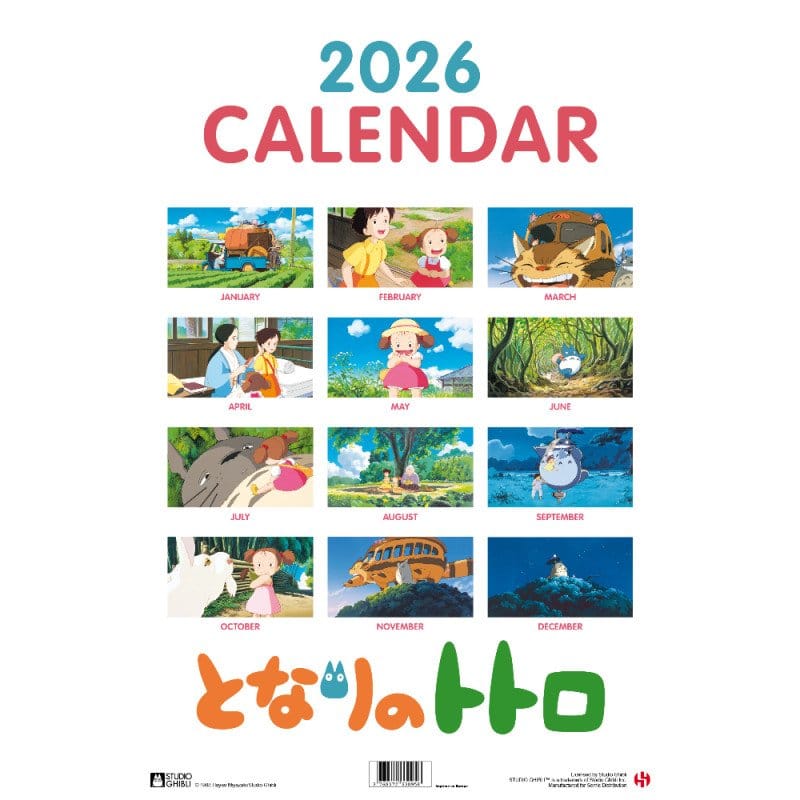 My Neighbor Totoro Calendar 2026 *English Version* 3760372330958