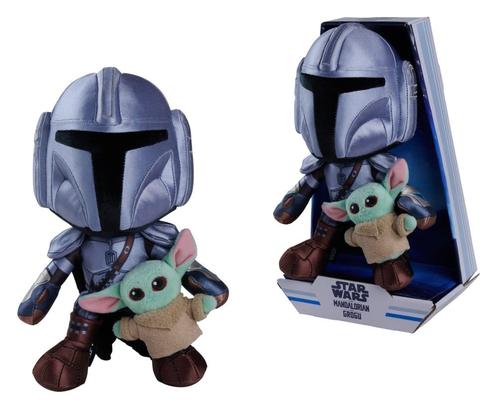 Star Wars Mandalorian Plush Figure Mandalorian & Mini Grogu 25 cm 5400868038439