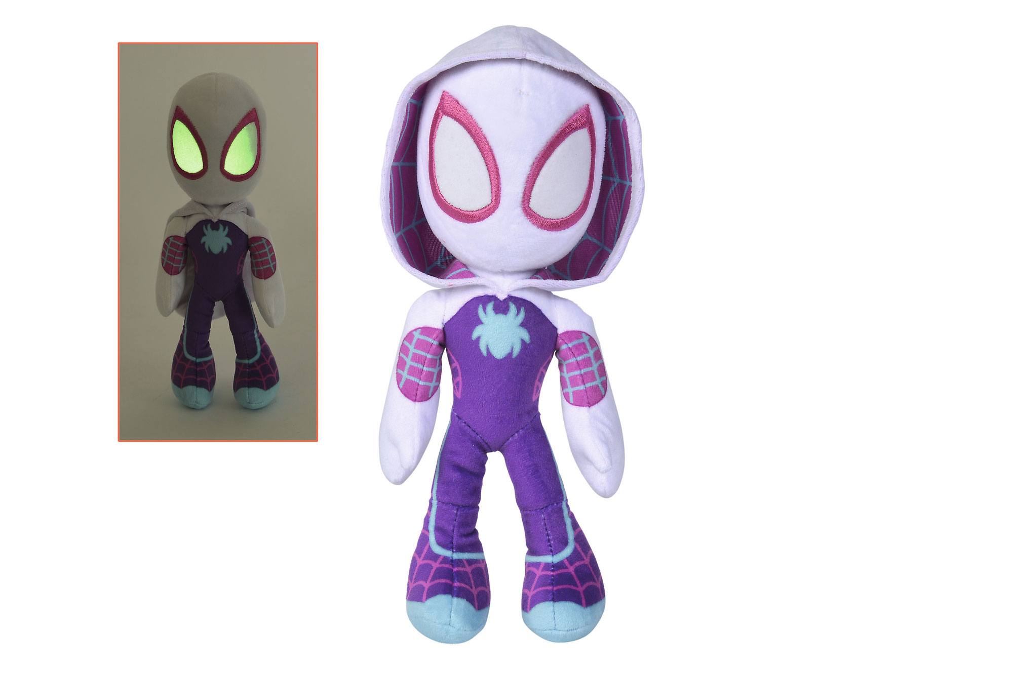 Marvel Plush Figure Glow In The Dark Eyes Ghost Spider 25 cm 5400868014402