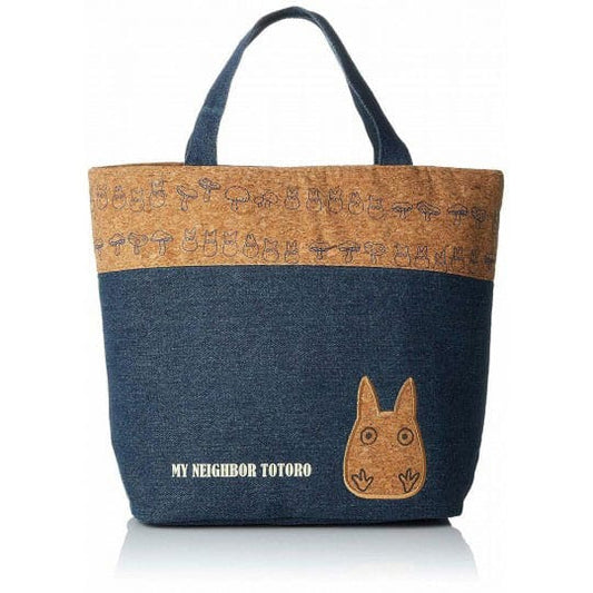 My Neighbor Totoro Lunch Bag cork & denim style Totoro 4973307389351