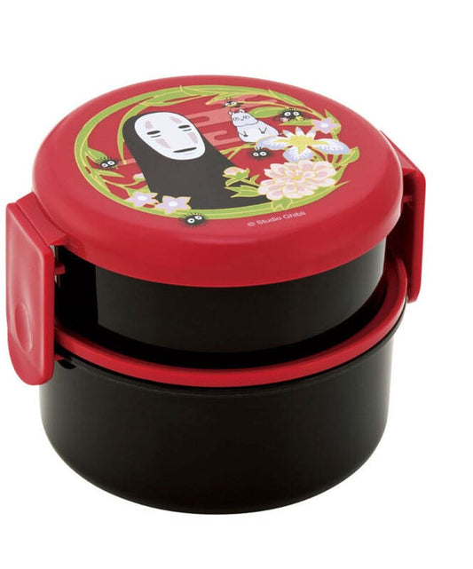 Spirited Away Two Layer Round Shape Lunch Box No Face Dark Red 4973307645174