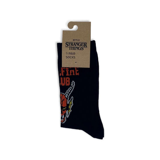 Stranger Things Socks Hellfire Club Large 5056688510855