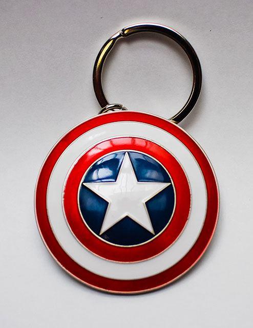 Marvel Comics Metal Keychain Captain America Shield 3760226373438