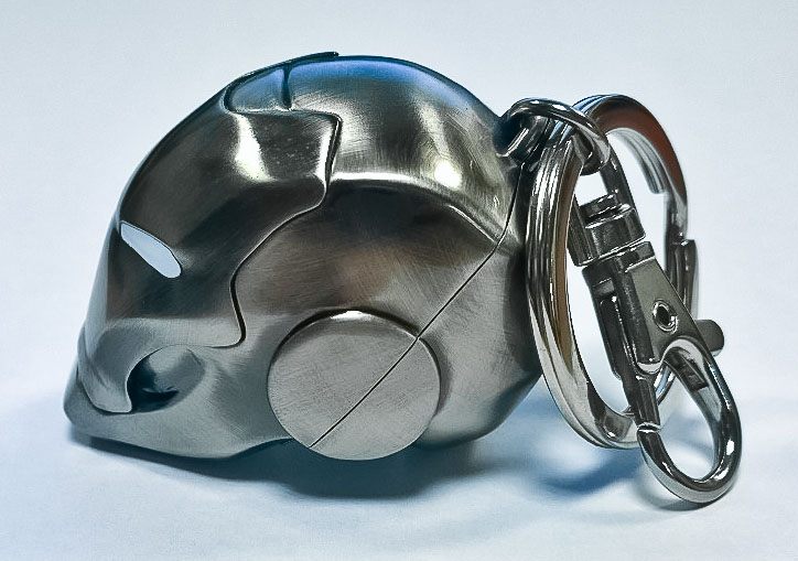 Marvel Comics Metal Keychain Iron Man Helmet Mark II 3760226373810