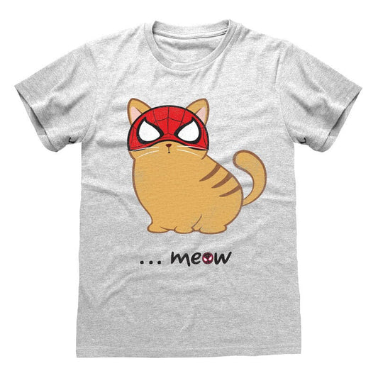 Spider-Man Miles Morales Video Game T-Shirt Meow Size S 5056599784833