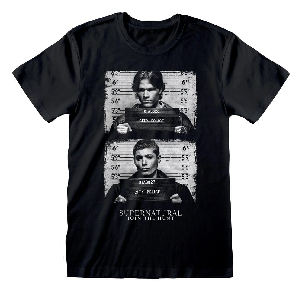 Supernatural T-Shirt Line Up Black Size S 5056811582681