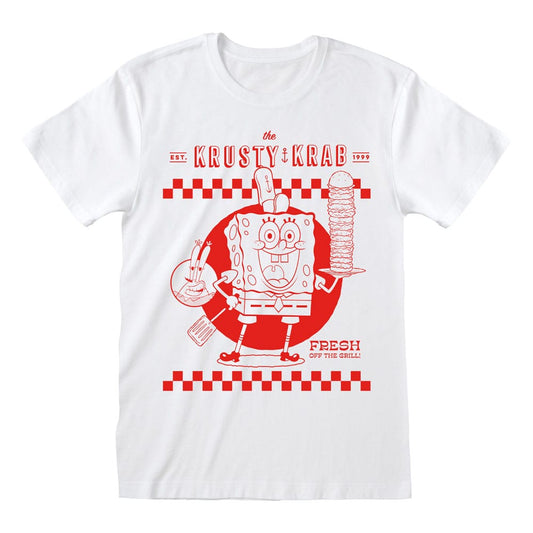 SpongeBob Squarepants T-Shirt Krusty Krab White Size S 5056811535380