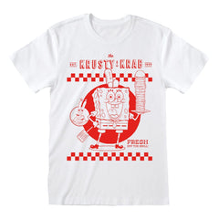 SpongeBob Squarepants T-Shirt Krusty Krab White Size S 5056811535380