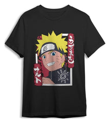 Naruto Shippuden T-Shirt Smile Black Size M 8435073798783