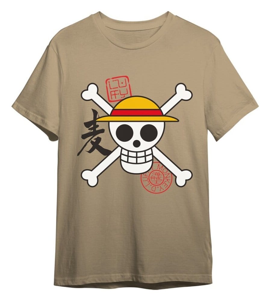 One Piece T-Shirt Skull Sand Size S 8435073716961