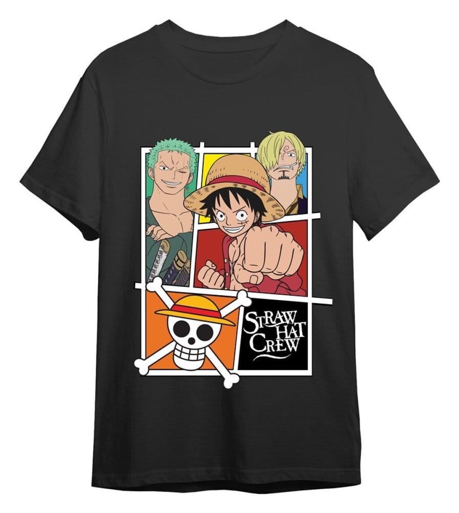 One Piece T-Shirt Straw Hat Crew Grey Size XXL 8435073717081