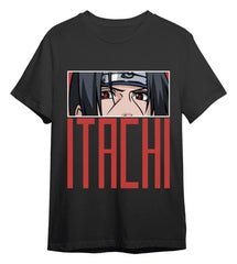 Naruto Shippuden T-Shirt Itachi Eyes Black Size S 8435767612630