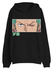 One Piece Sweater Zoro Eyes Black Size L 8435767604390