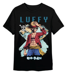 One Piece T-Shirt Monkey D. Luffy Mapa Black Size S 8435767621540